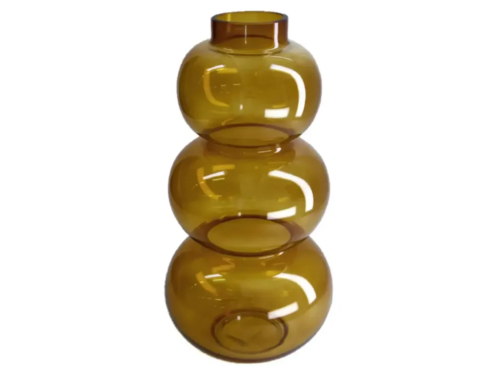 Dijk Vase Glas, Braun H: 36 cm Braun | Schubiger Möbel