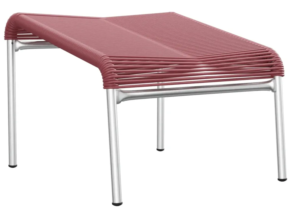 Schaffner Spaghetti-Fuss-Hocker Säntis Feuerverzinkt Rot | Schubiger Möbel