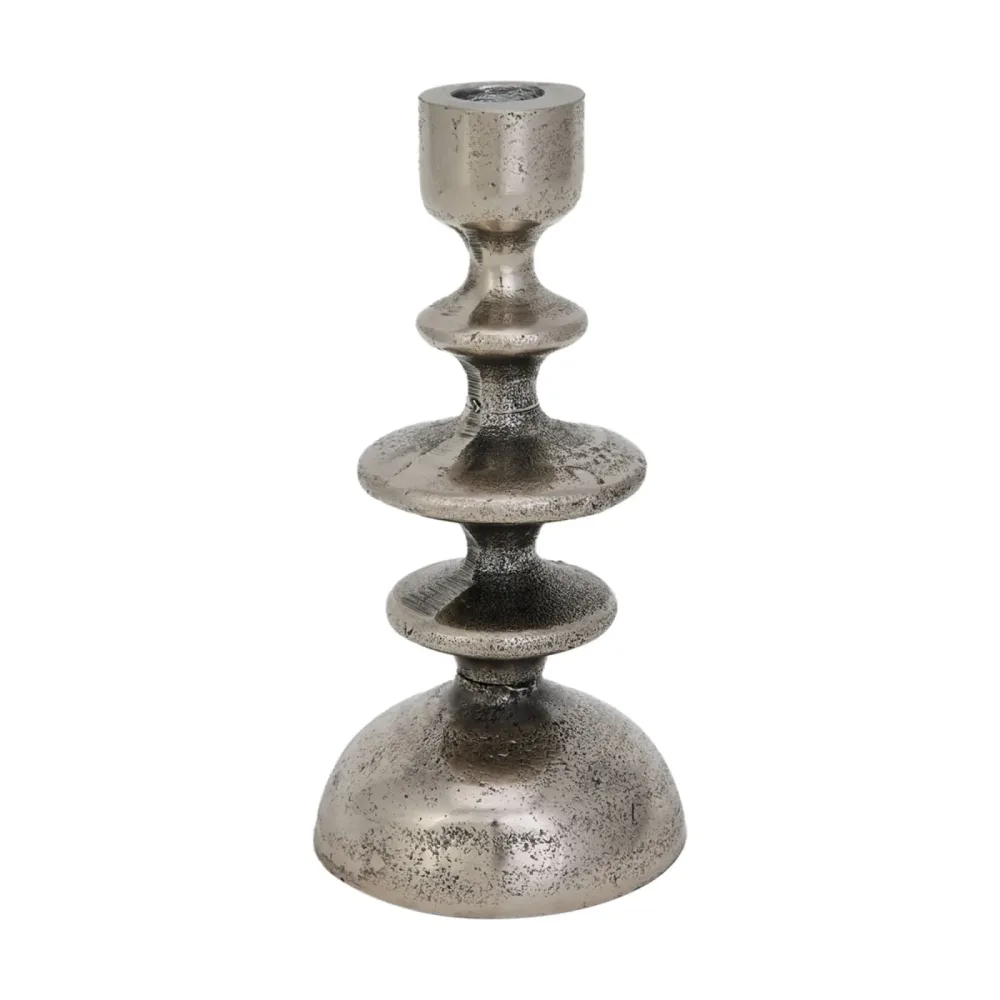 Decofinder Kerzenständer Zofingen, Antique Silber  | Schubiger Möbel