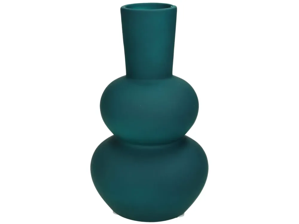 Kersten Vase Petrol Matt H: 20 cm  | Schubiger Möbel