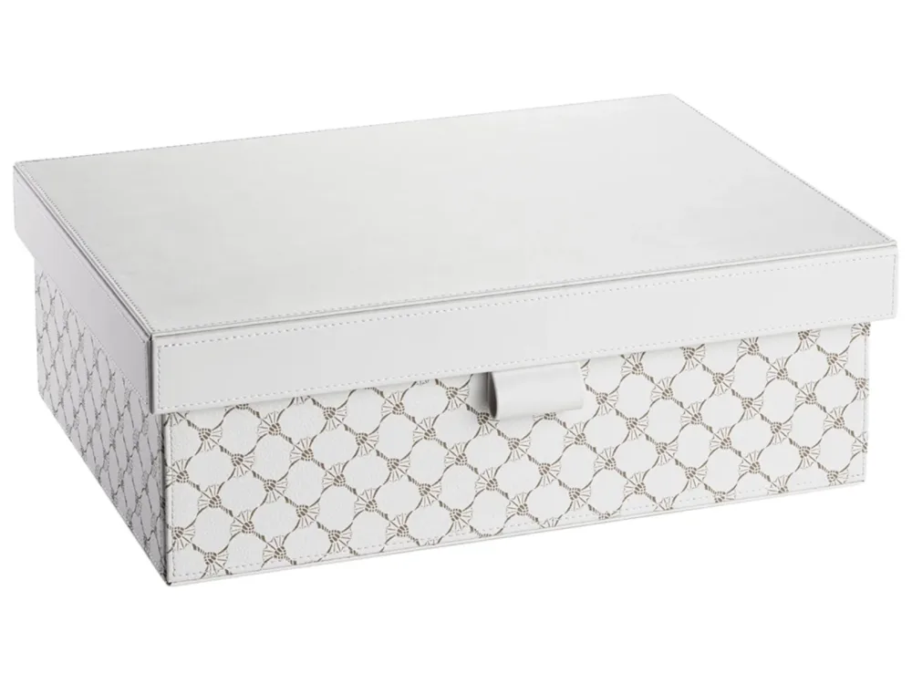 Joop Box Grösse l, Weiss/grau H: 12 cm  | Schubiger Möbel