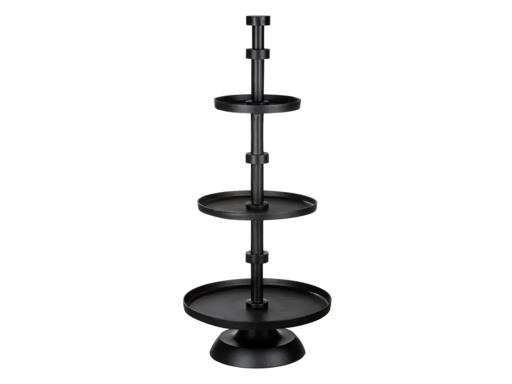 Gilde Etagere Aluminium Schwarz H: 104 cm  | Schubiger Möbel