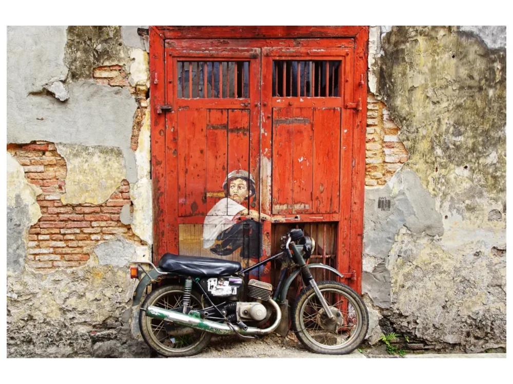 image LAND Alubild Street Art mit Moped  | Schubiger Möbel