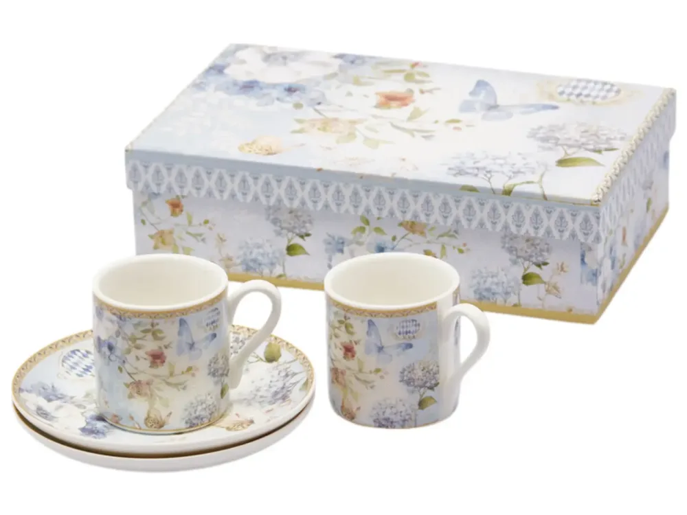 Edg Geschirr Espressotassen 2er Set Hellblau D:  cm Blau | Schubiger Möbel