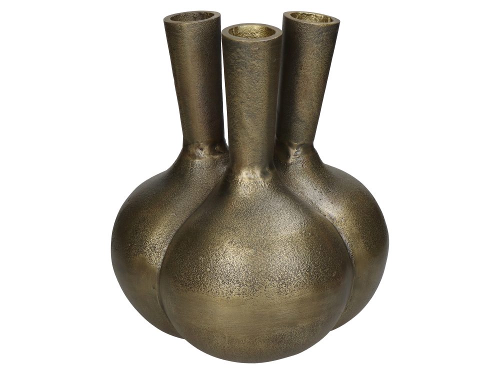 Kersten Vase Aluminium Gold H: 36 cm  | Schubiger Möbel