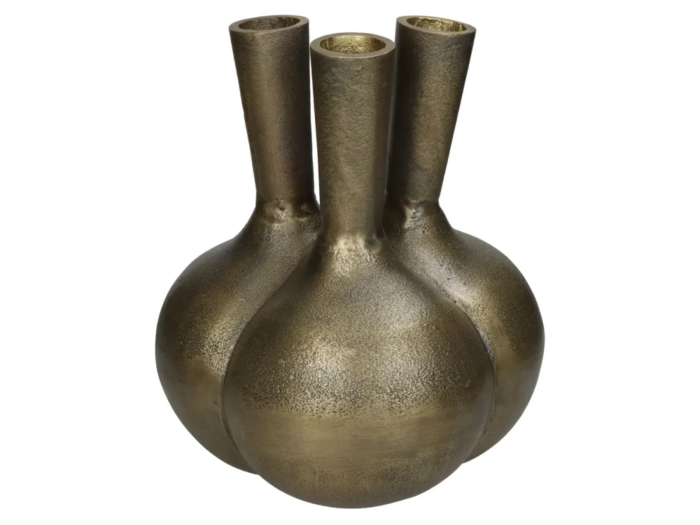 Kersten Vase Aluminium Gold H: 36 cm  | Schubiger Möbel
