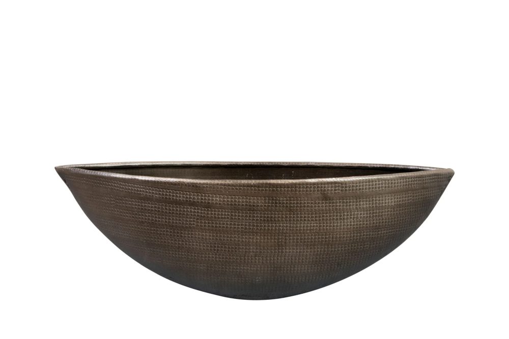 Decofinder Pflanzengefäss Rowen, Schifftopf, Silber B: 36 cm  | Schubiger Möbel