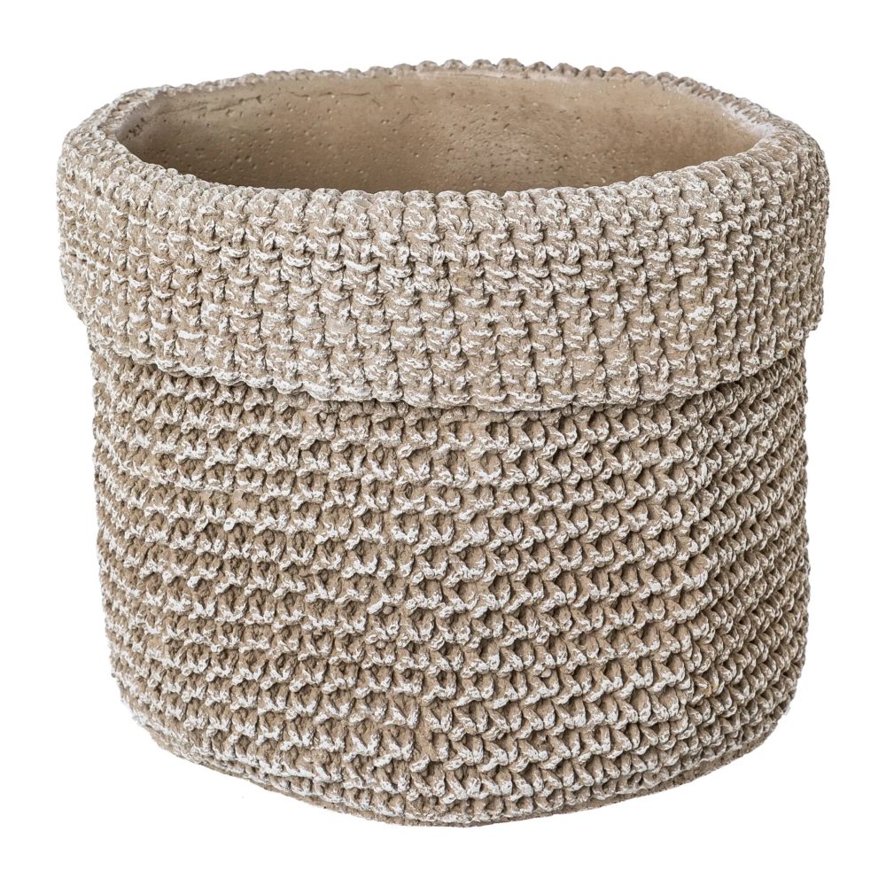 Gasper Gefäss Cement Alabama  H: 14 cm  | Schubiger Möbel