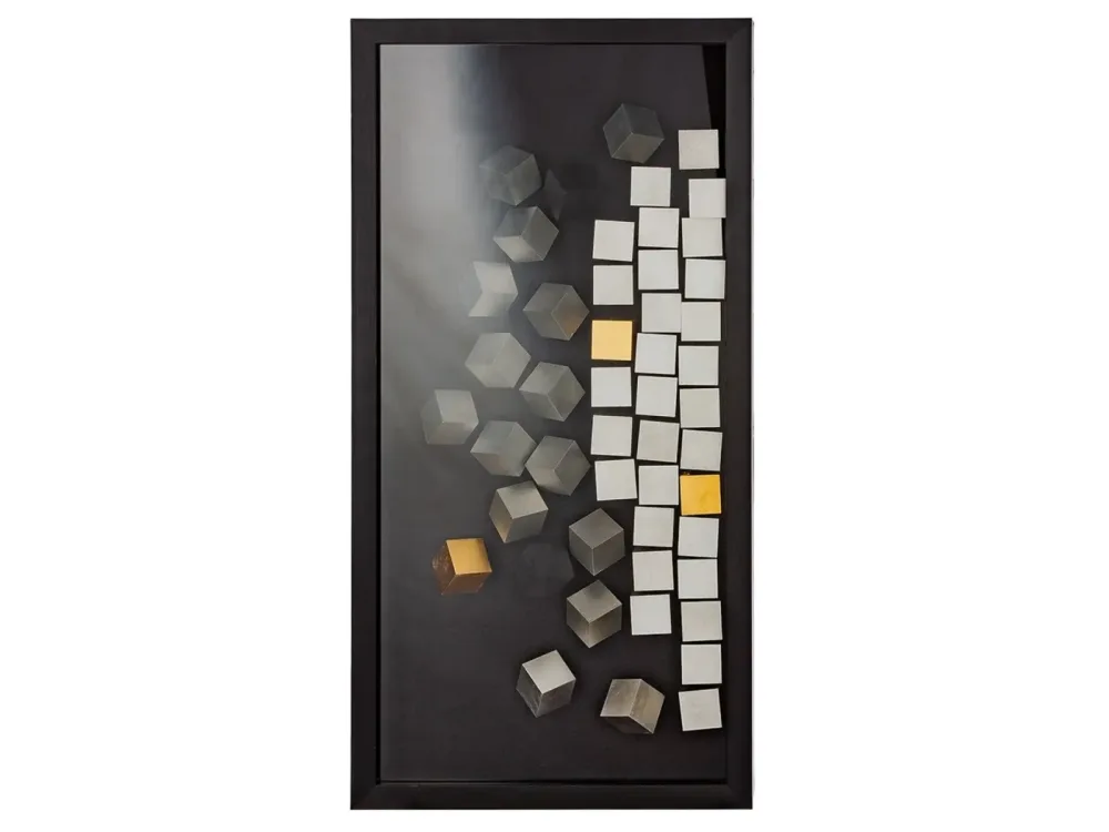 Gilde Bild Cubes, Silber Schwarz H: 80 cm  | Schubiger Möbel