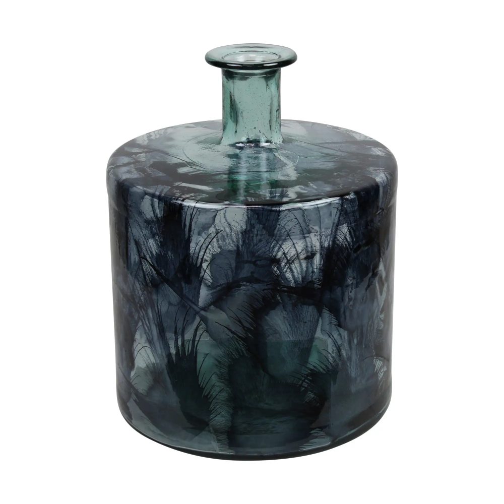 Decofinder Vase Recyclingglas, Blau  | Schubiger Möbel