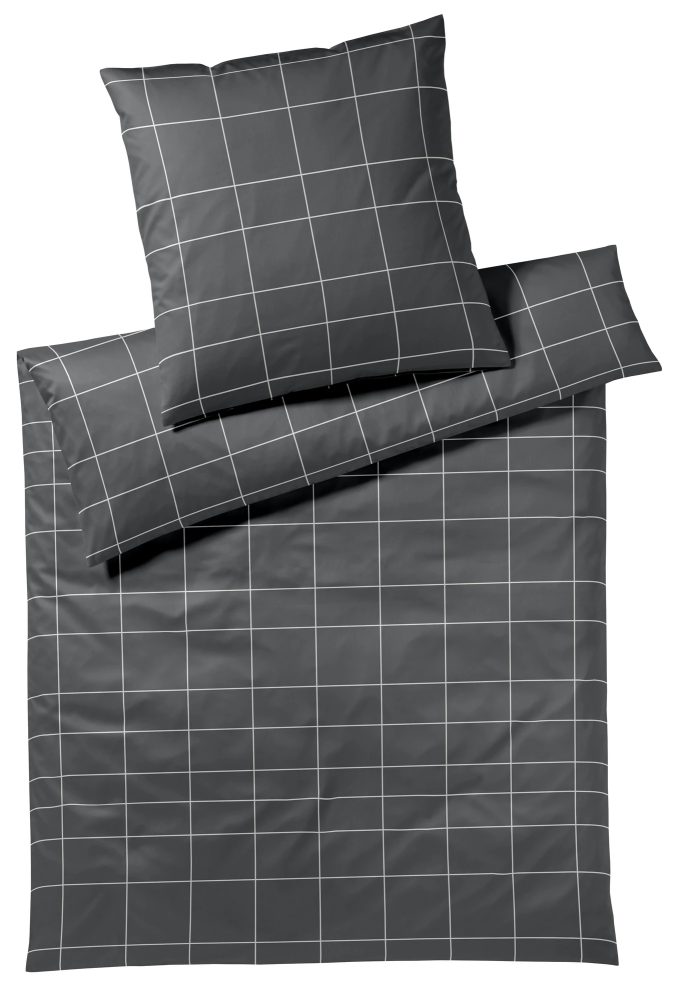 Elegante Bettwäsche Cross, Basalt Grau | Schubiger Möbel