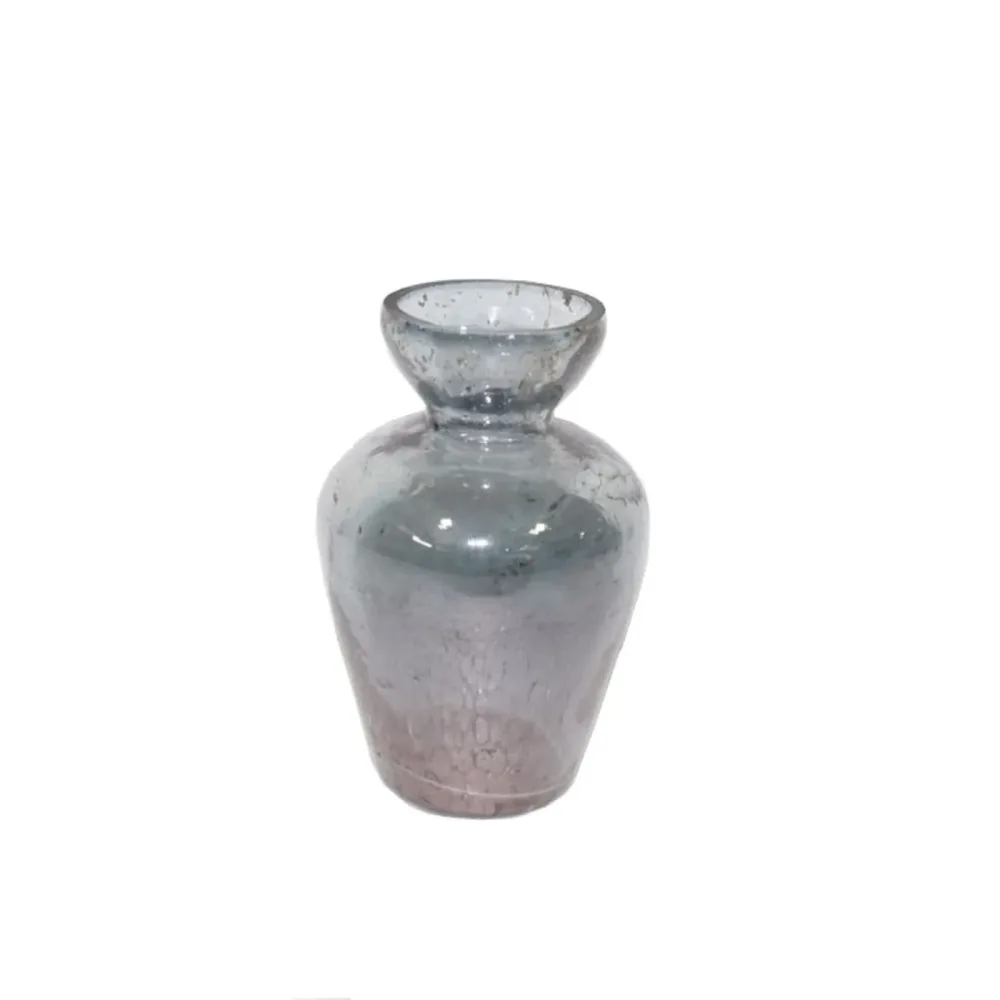Decofinder Vase Glas Grau H: 11 cm  | Schubiger Möbel