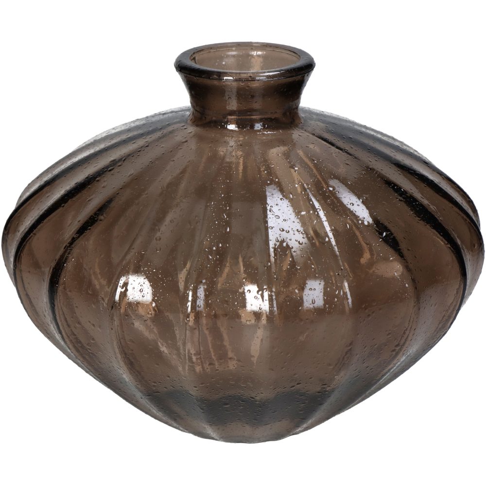 Kersten Vase Glas, Braun H: 14 cm  | Schubiger Möbel