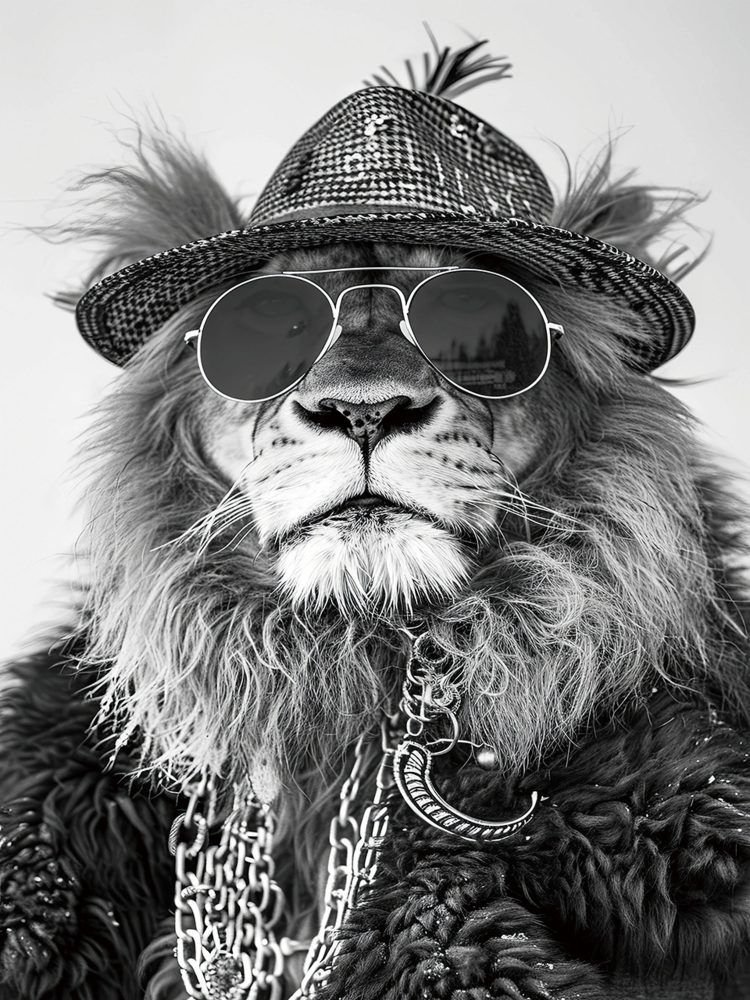 image LAND Glasbild Dashing Lion  | Schubiger Möbel