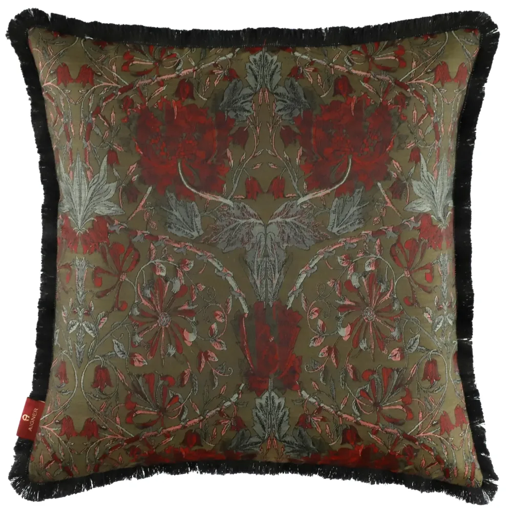 Stoeckel & Grimmler Kissenhülle Aigner Secret Khaki 45x45 cm  | Schubiger Möbel
