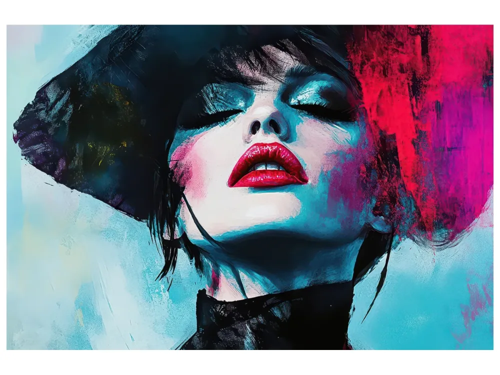 image LAND Canvas Print Pink Splashed Diva  | Schubiger Möbel