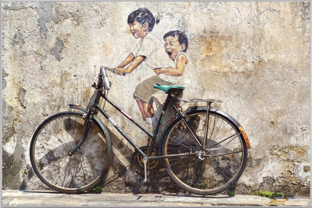 image LAND Bild mit Rahmen Street Art mit Fahrrad  | Schubiger Möbel