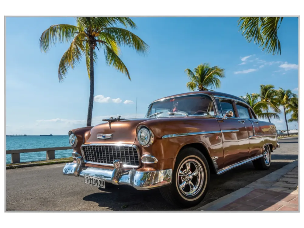 image LAND Bild mit Rahmen Oldtimer Auf Kuba  | Schubiger Möbel