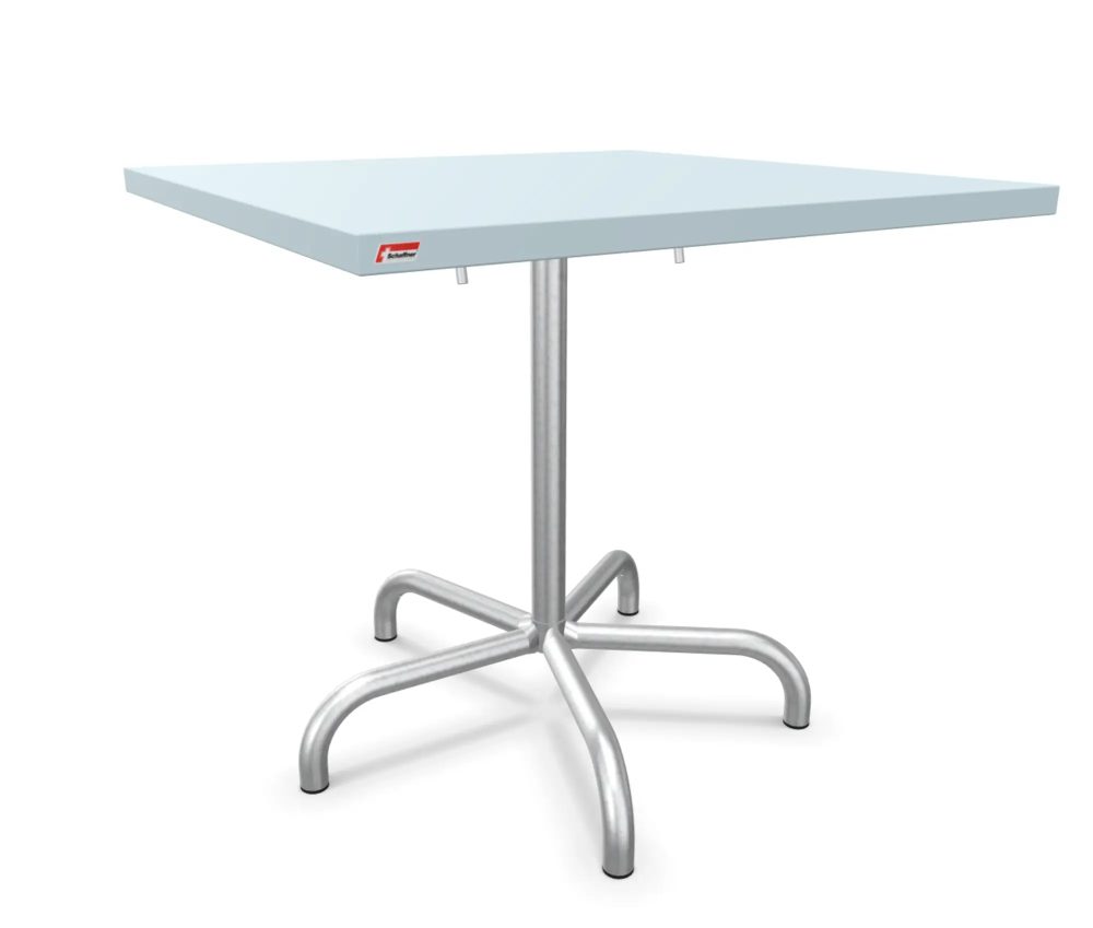 Schaffner Metalltisch Säntis Quadratisch Feuerverzinkt Blau | Schubiger Möbel