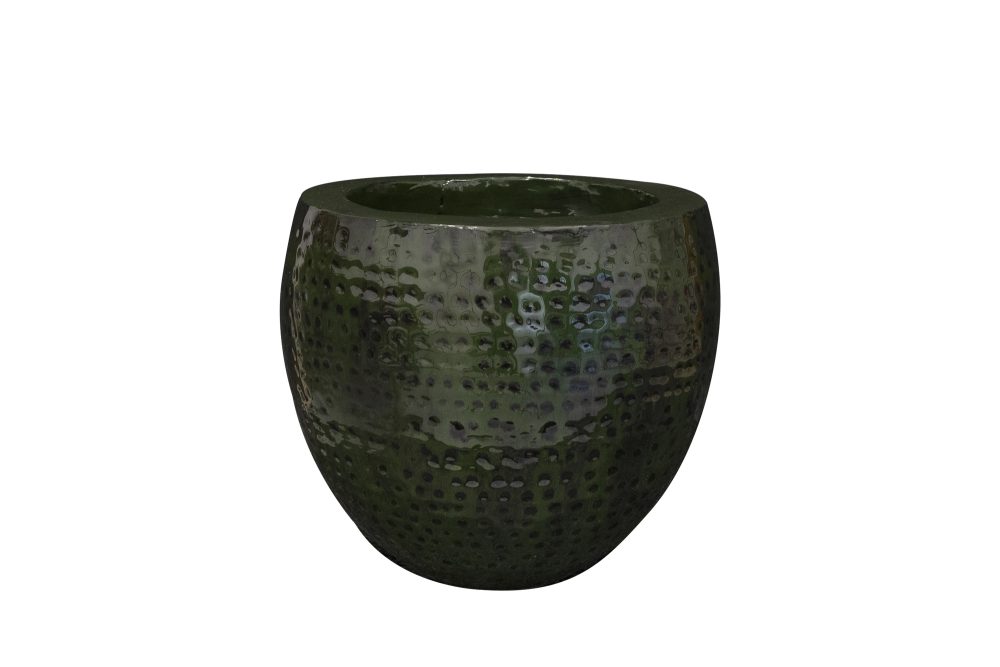 Decofinder Gefäss Thom, Metall, Waldgrün H: 27 cm  | Schubiger Möbel