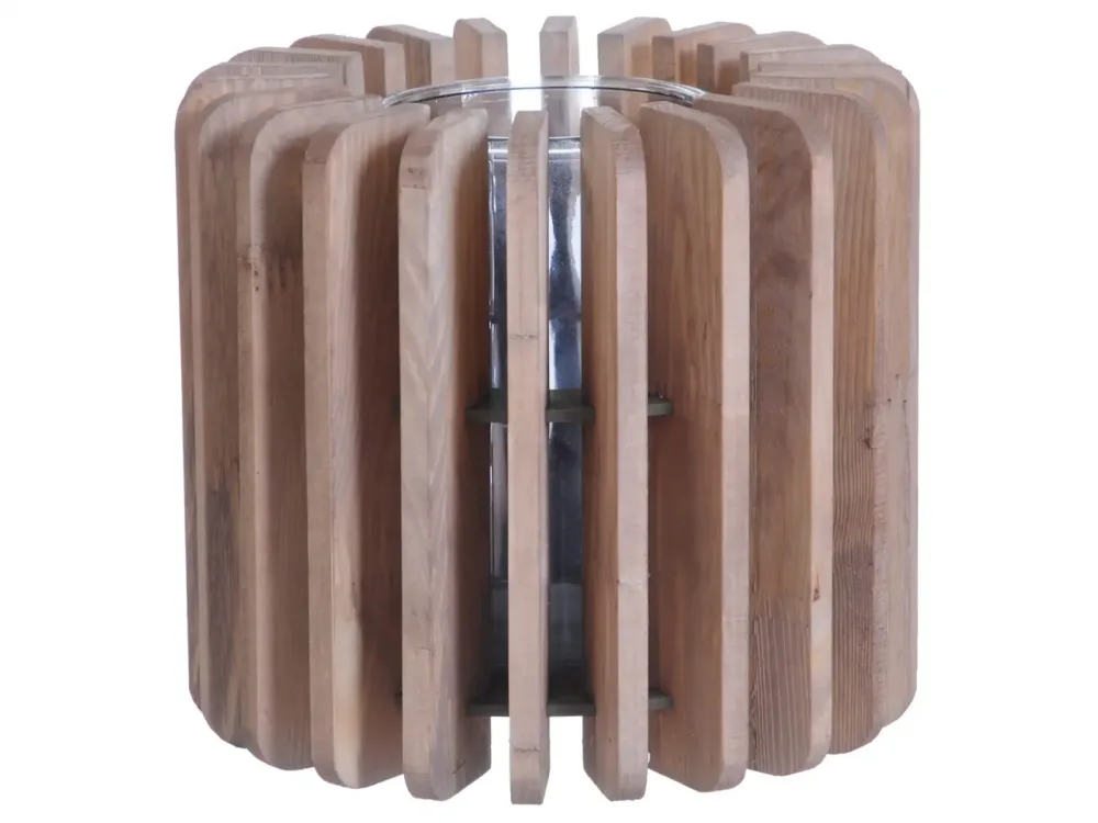 Decofinder Windlicht Holz B: 20 cm  | Schubiger Möbel