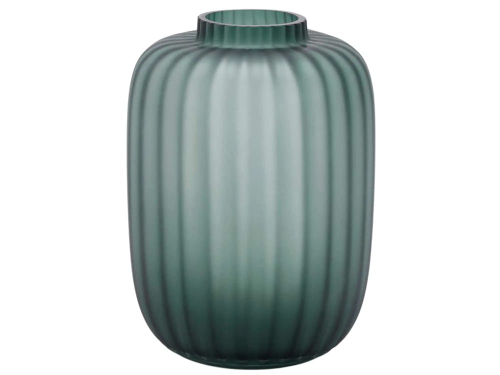 Edg Vase Glas Grün Matt H: 20 cm  | Schubiger Möbel