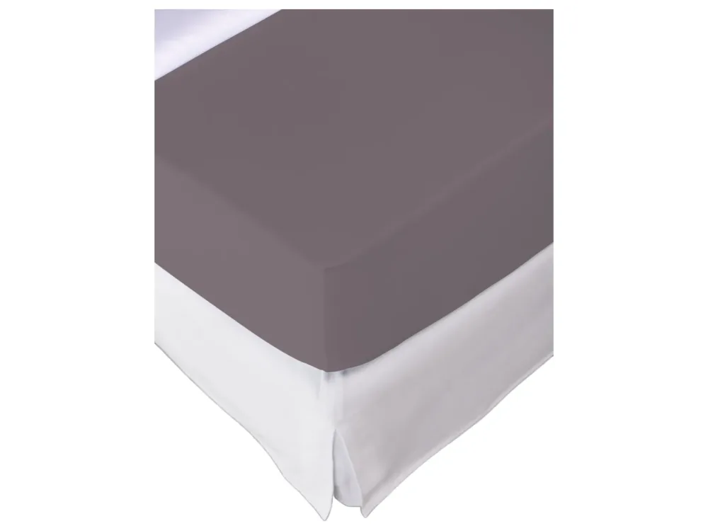 Living Home - Topper Elastic Jersey Fixleintuch Topper, 90 x 200 cm, Platin grau