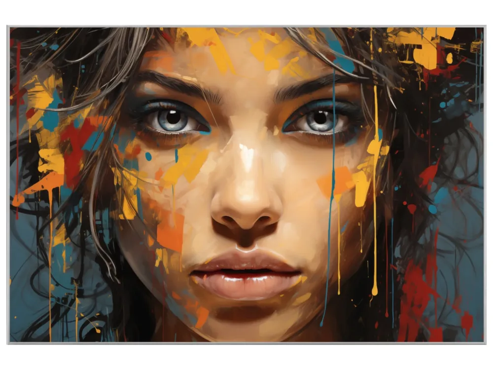 image LAND Bild mit Rahmen Grey Eyes Behind Colours  | Schubiger Möbel