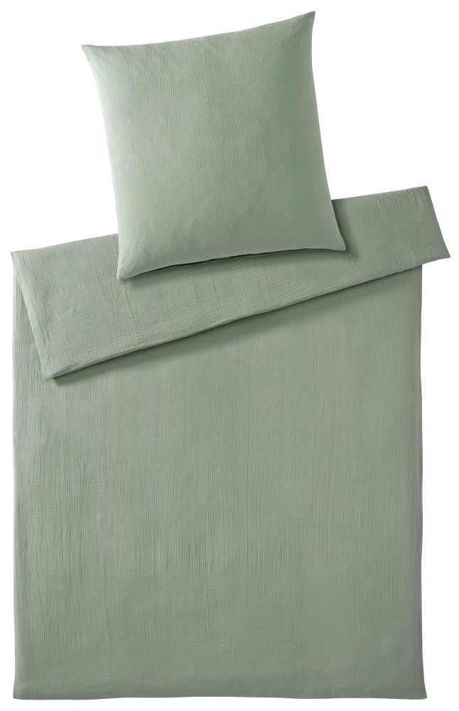 Elegante Bettwäsche Smooth Grün  | Schubiger Möbel