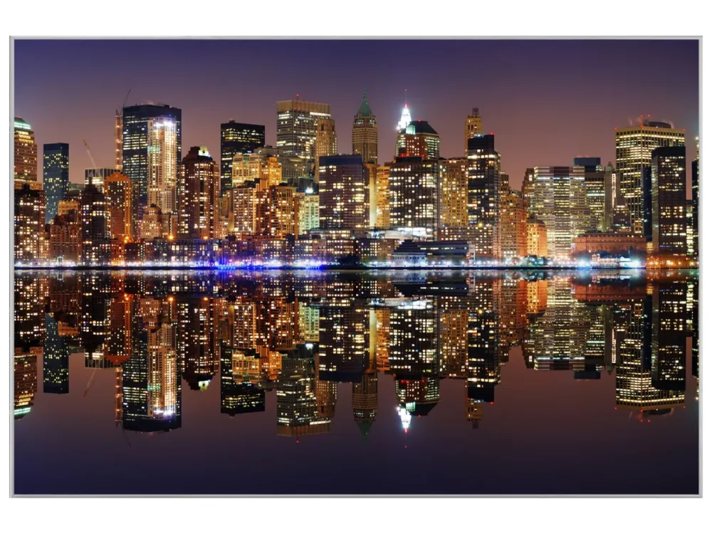 image LAND Bild mit Rahmen New York Skyline mit Spiegelung  | Schubiger Möbel