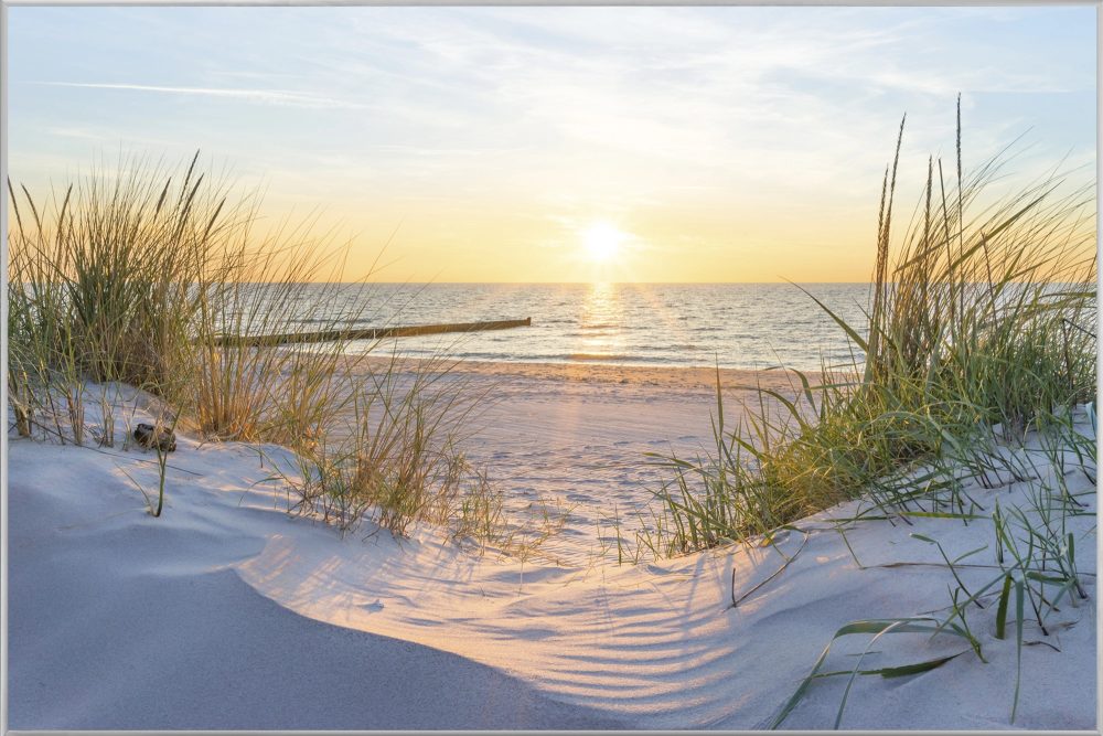 image LAND Bild mit Rahmen Sonnenuntergang am Strand 2  | Schubiger Möbel