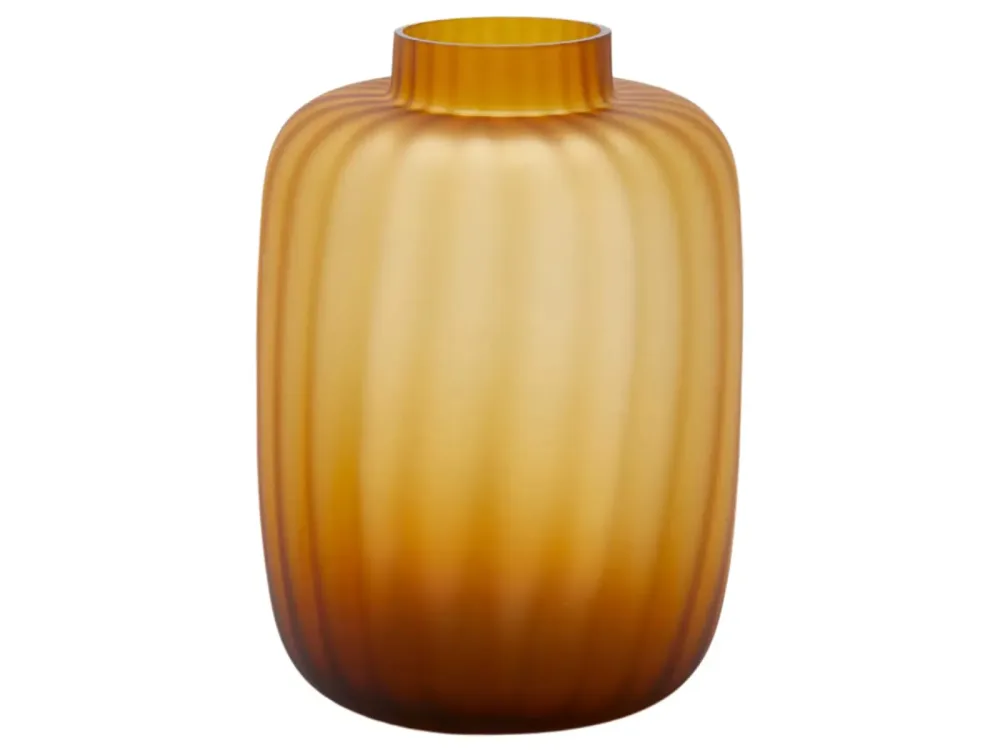 Edg Vase Bernstein Matt H: 35 cm Orange | Schubiger Möbel