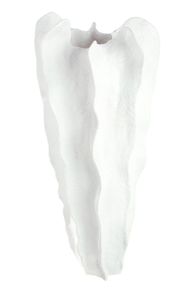 Gilde Vase Wavey Kunstharz Weiss H: 92 cm  | Schubiger Möbel