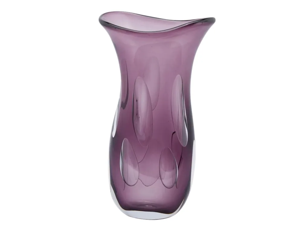Edg Vase Fluxus Glas Violett H: 37 cm  | Schubiger Möbel