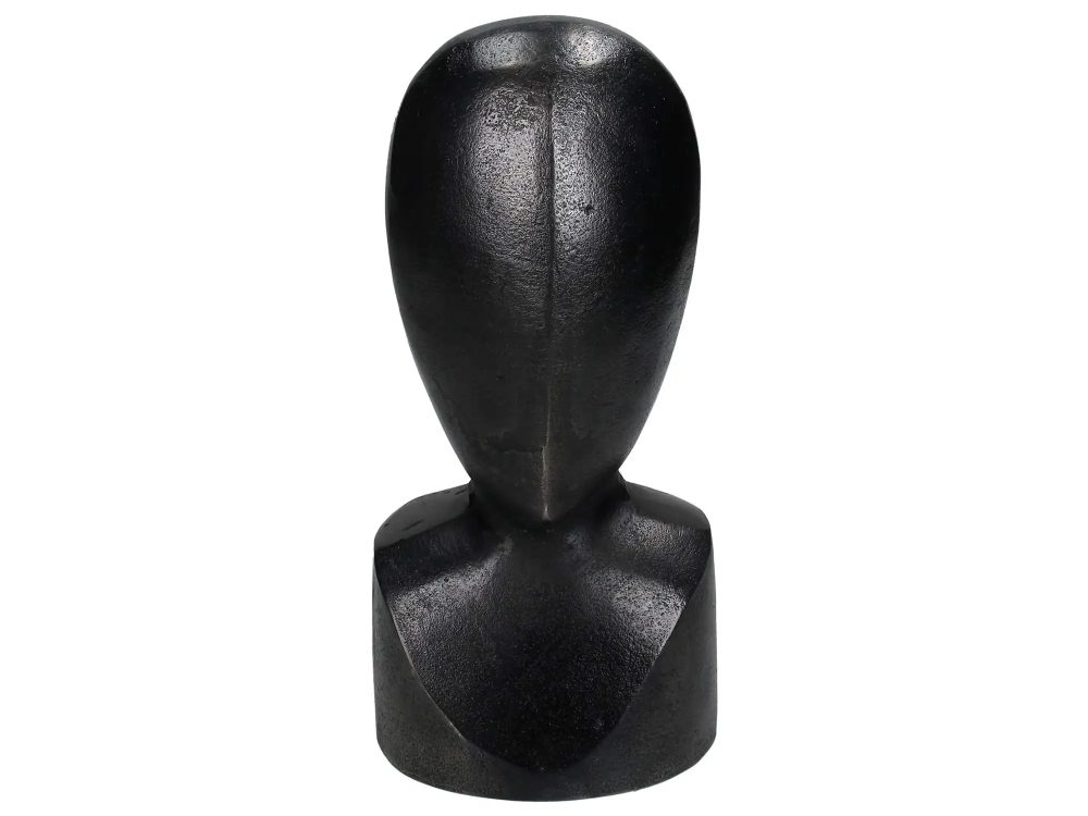 Kersten Skulptur Kopf Aluminium Schwarz H: 22 cm  | Schubiger Möbel