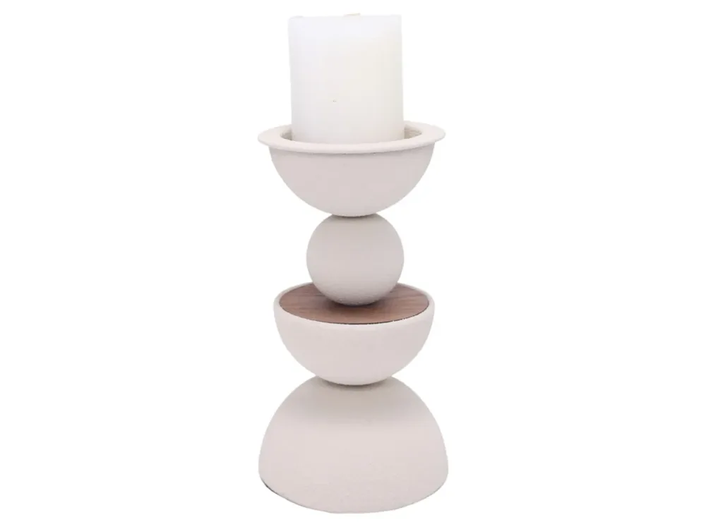 Decofinder Kerzenständer Braunwald Metall Natur Beige | Schubiger Möbel