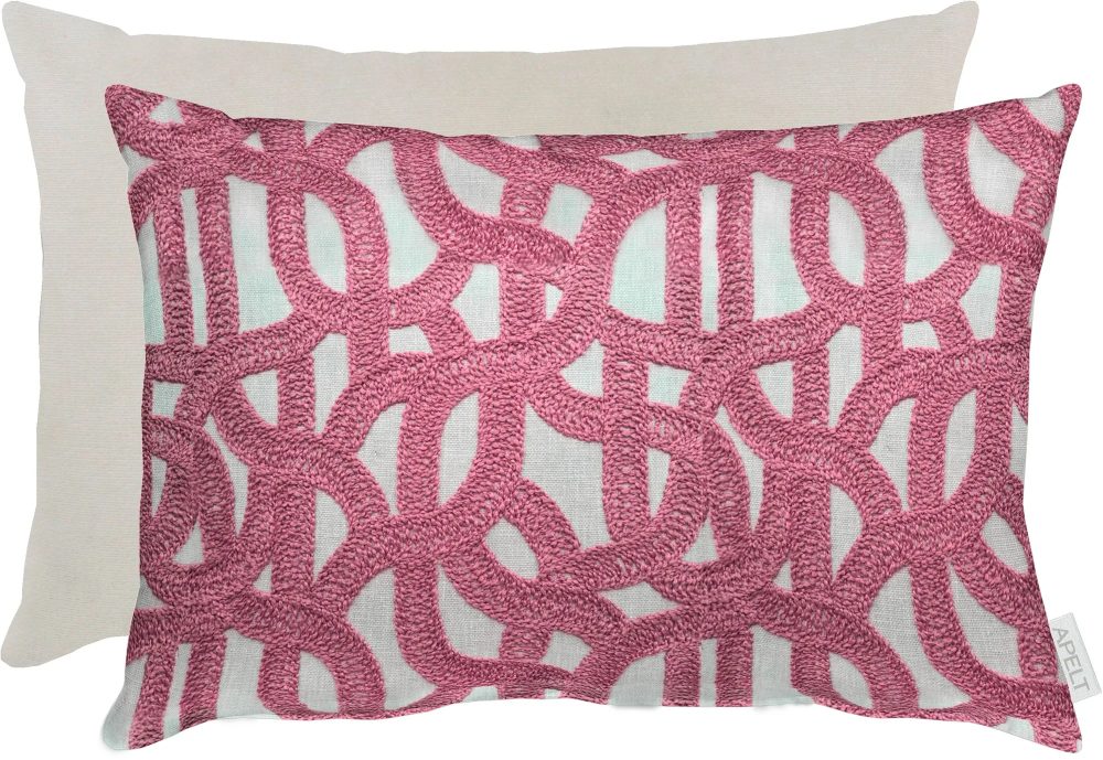 Apelt Kissenhülle Rafia, Pink B: 35 cm  | Schubiger Möbel