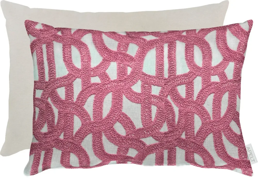 Apelt Kissenhülle Rafia, Pink B: 35 cm  | Schubiger Möbel