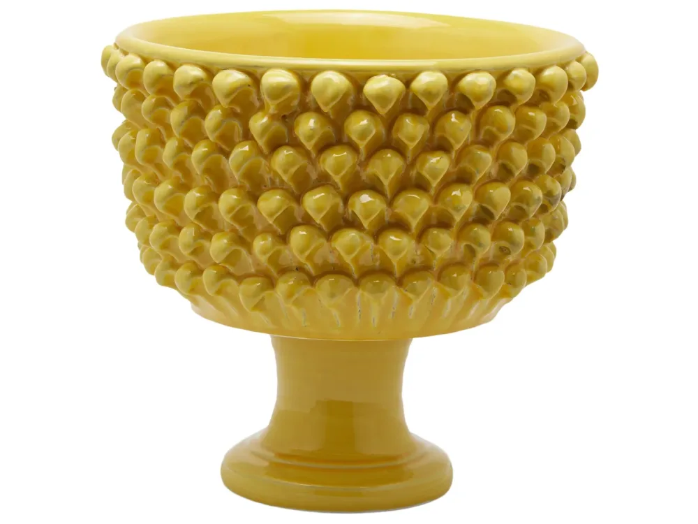 Edg Vase Tannenzapfen Schale mit Fuss, Keramik H: 31 cm  | Schubiger Möbel