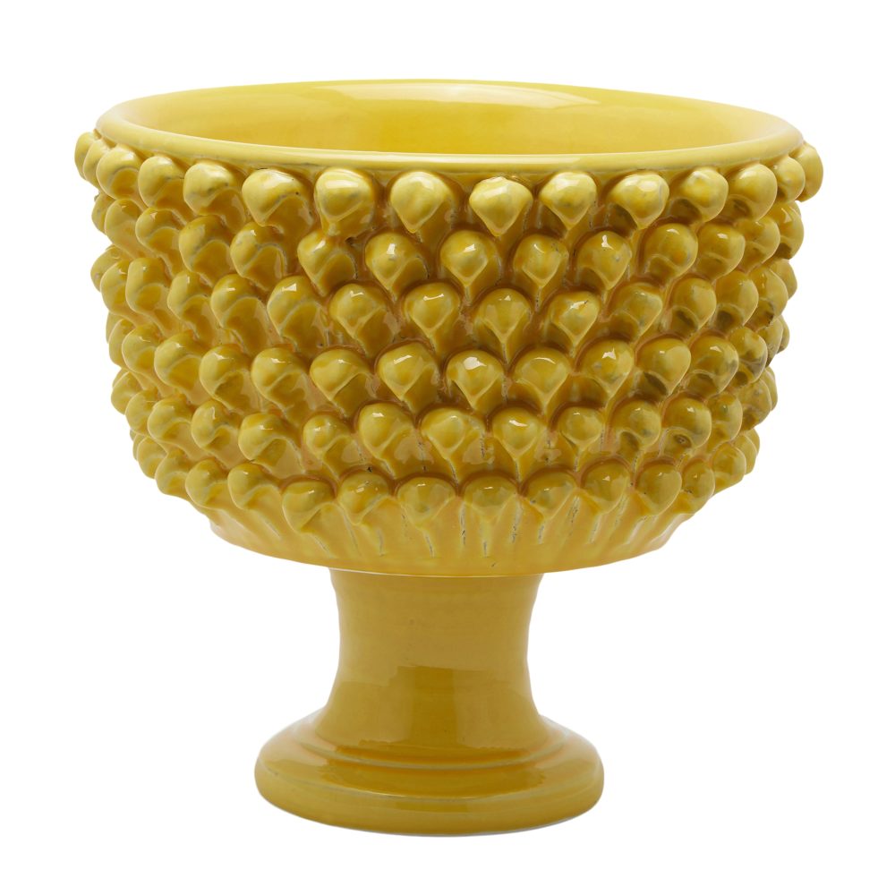 Edg Vase Tannenzapfen Schale mit Fuss, Keramik H: 31 cm  | Schubiger Möbel