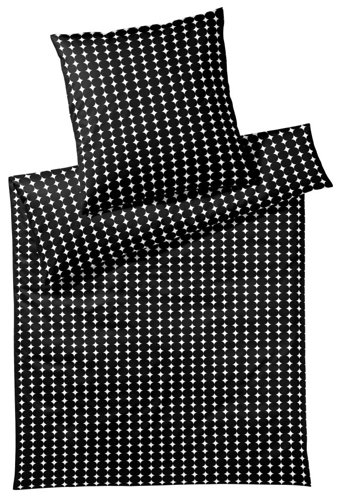 Elegante Bettwäsche Bubbles, Schwarz-Weiss  | Schubiger Möbel