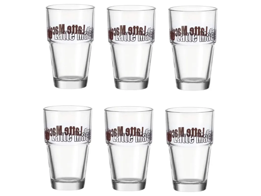 Alltron Glas Latte Macchiato Solo, Satin 4.1 Dl, 6 Stück Transparent | Schubiger Möbel