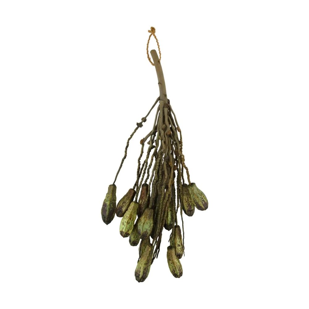 Decofinder Kunstblume Zweig mit Mahagoni Coco Grün H: 65 cm  | Schubiger Möbel