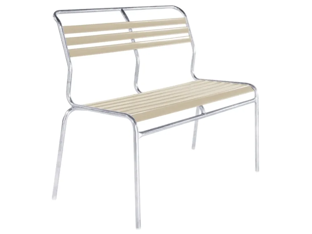 Schaffner Lättli-2er-Bank Säntis Feuerverzinkt Beige | Schubiger Möbel
