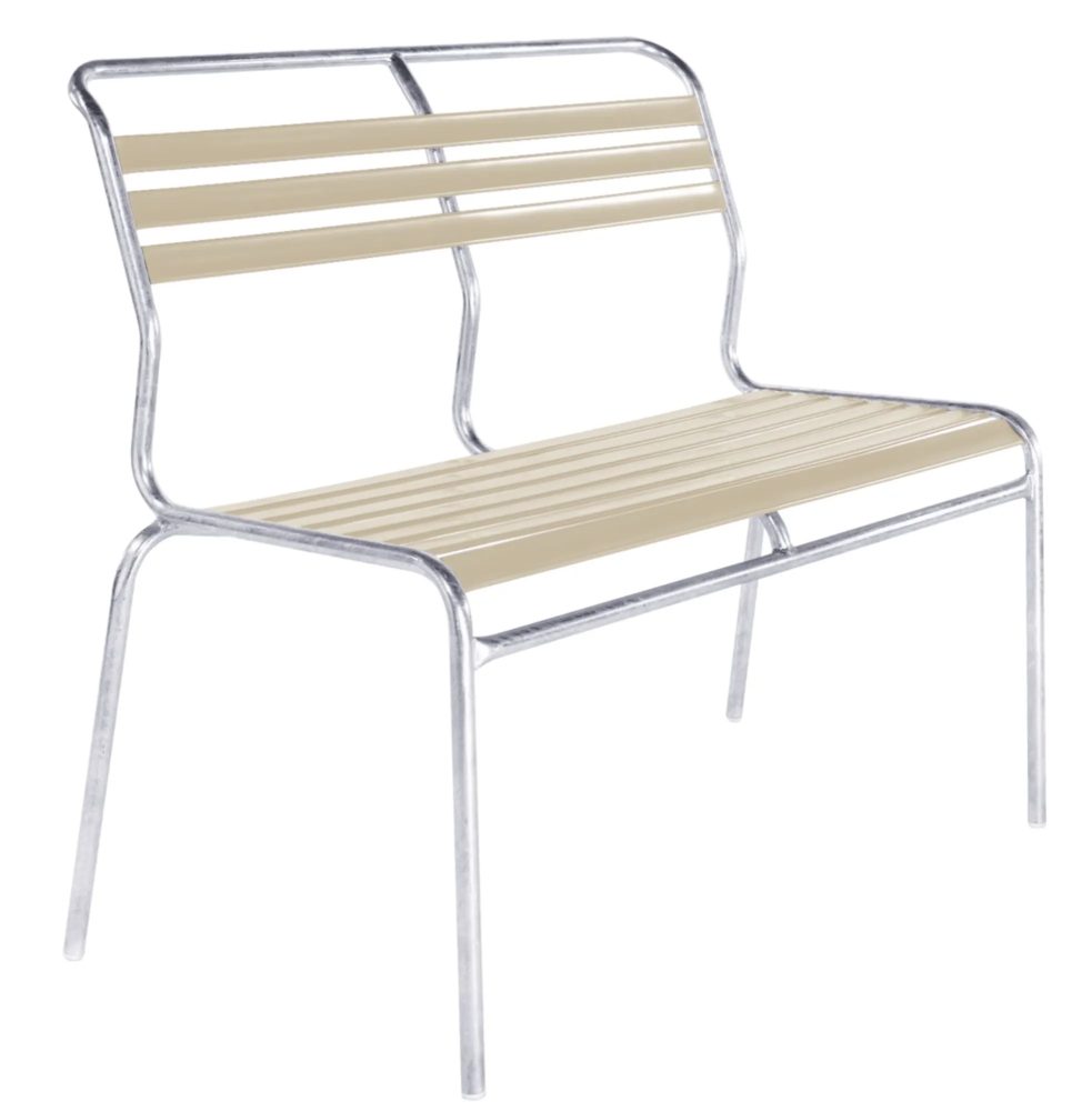 Schaffner Lättli-2er-Bank Säntis Feuerverzinkt Beige | Schubiger Möbel