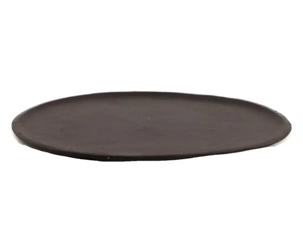 Dijk Tablett Oval Schwarz B: 31 cm  | Schubiger Möbel