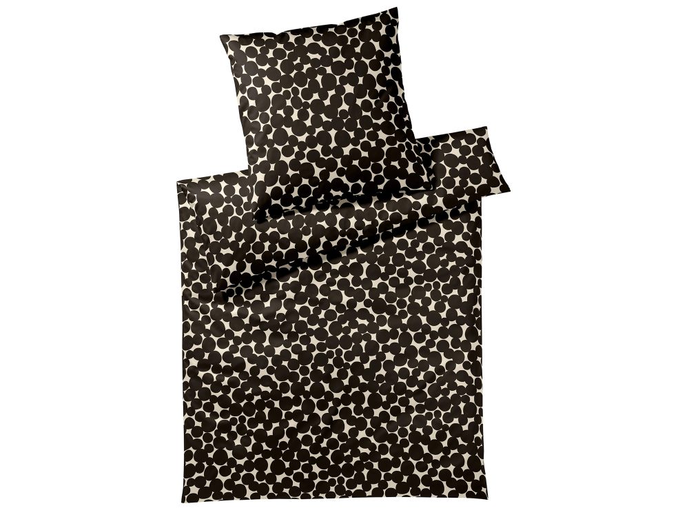 Elegante Bettwäsche Pebbles Schwarz  | Schubiger Möbel