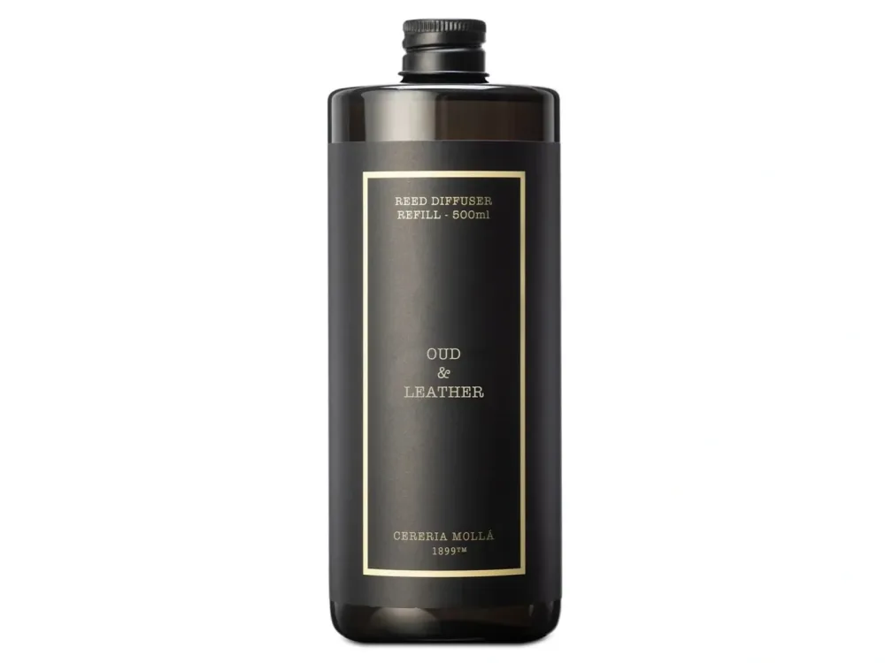 Cereria Mollá Diffuser mit Duftstäbchen Oud & Leather (500ml)