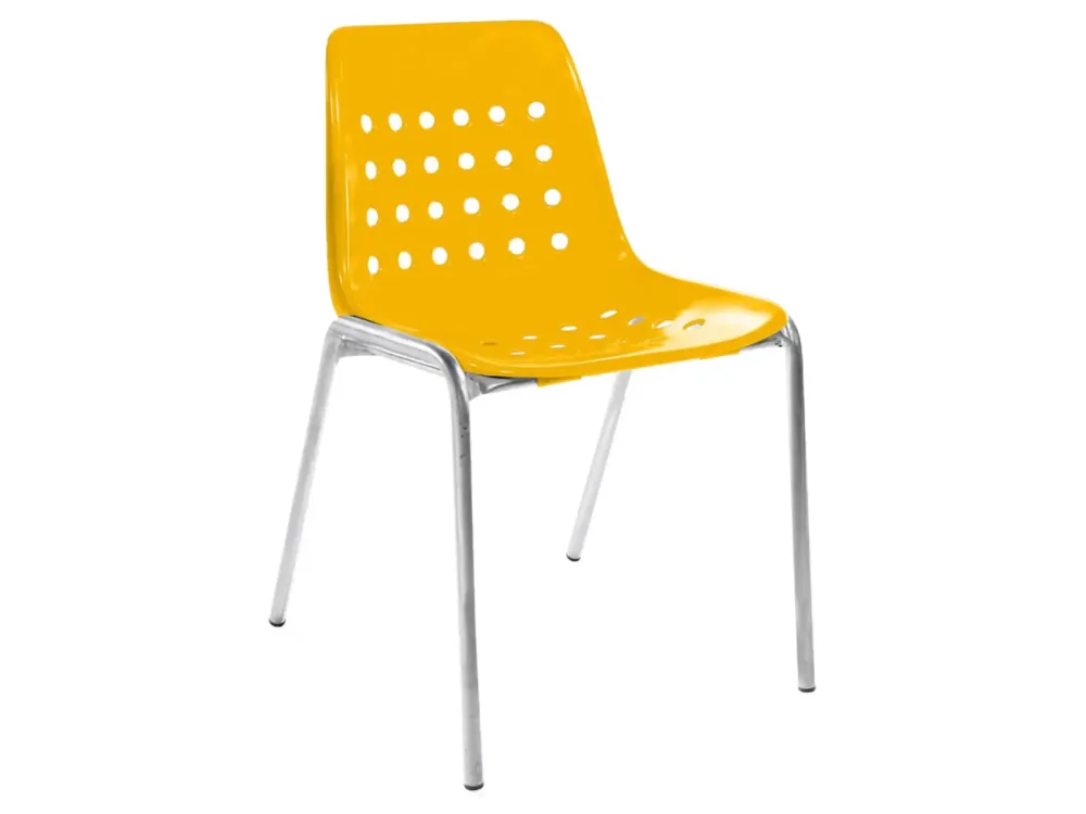 Schaffner Schalen-Stuhl Bermuda Feuerverzinkt Gelb | Schubiger Möbel