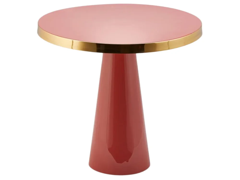 Edg Beistelltisch Emailliert Metall Rosa H: 50 cm Rosa | Schubiger Möbel